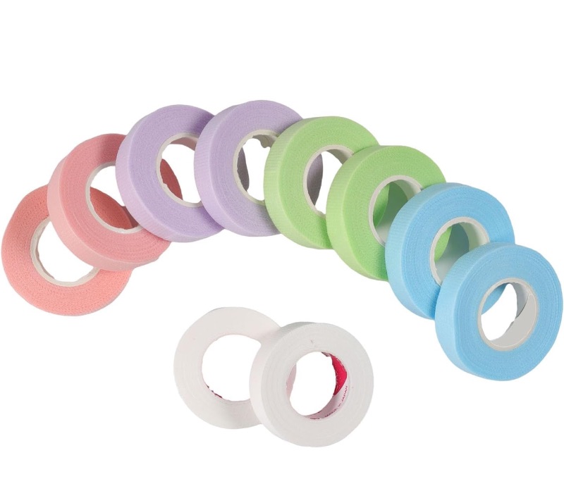Photo 1 of 10 Rolls Colorful Tape 9m Eyelash Tape Fabric Self Adhesive Tape for Lash Eyelash Extension