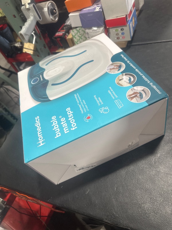 Photo 1 of Homedics Bubble Mate Foot Spa, Toe Touch Controlled Foot Bath with Invigorating Bubbles and Splash Proof, Raised Massage nodes and Removable Pumice Stone