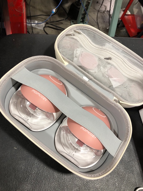 Photo 1 of Momcozy Breast Pump Hands Free Upgraded Mobile Flow | M9, App Discreet Control with Personalized Multi-Modes & 15 Levels, Wearable Breast Pump 24mm, 2 Pack Cozy Red