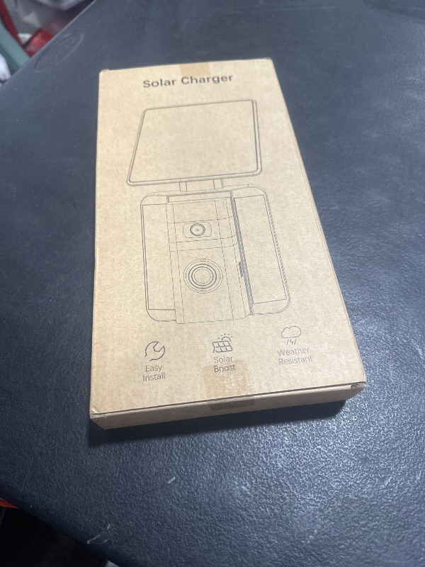 Photo 1 of QIBOX Solar Charger Compatible with Ring Video Doorbell 4/3/3 Plus/Battery Doorbell Plus, Waterproof Continuously Solar Panel, Adjustable Panel