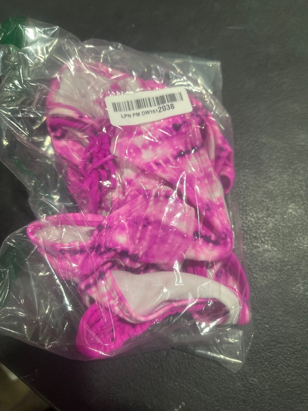 Photo 1 of Kanu Surf Girls V-Neck Bikini Beach Sport 2-Piece Swimsuits, Willow Pink Tie-dye, 14