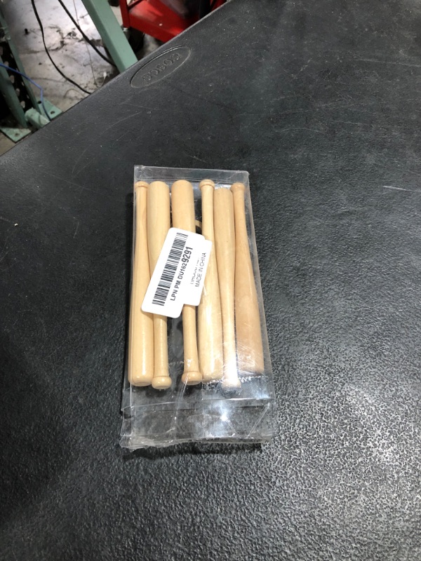 Photo 1 of TIHOOD 2PCS Wooden Baseball Display Stand Holder -Consists of 3 Mini Baseball Bat