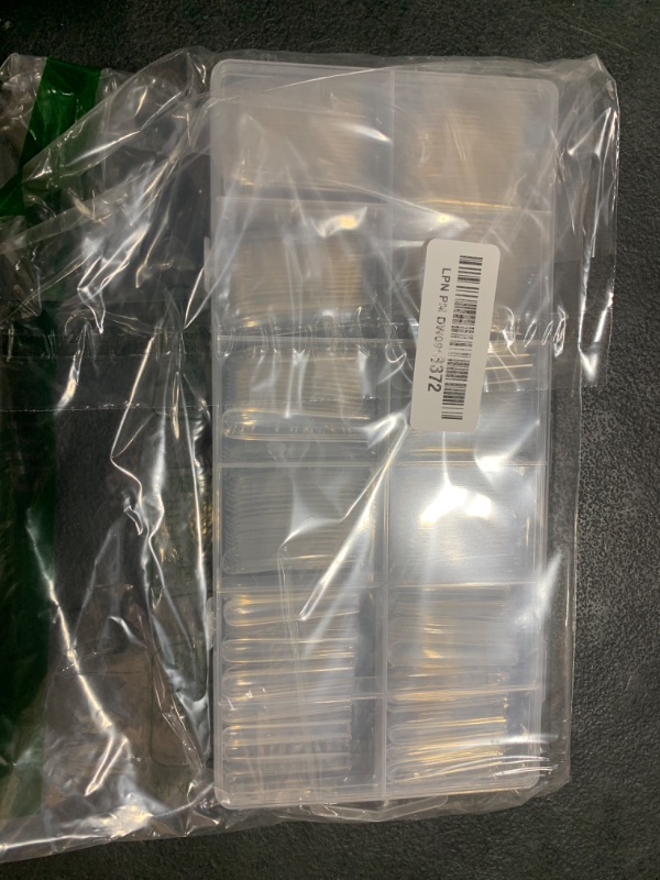 Photo 1 of LIONVISON 3XL Clear Full Cover Nail Tips for Acrylic Nails Professional, 240PCS Extra Long Tapered Square, 12 Sizes Straight Press On Gel Nail Tips for Nail Salons Home DIY