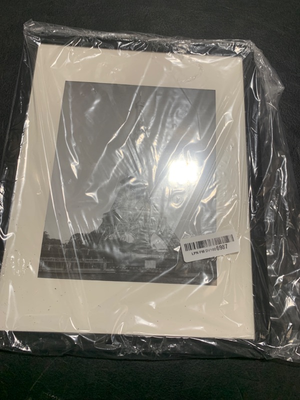 Photo 1 of upsimples 11x14 Picture Frame, Display Pictures 8x10 with Mat or 11x14 Without Mat, Wall Hanging Photo Frame, Black, 1 Pack