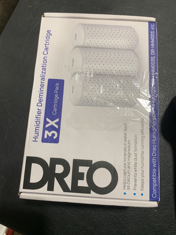 Photo 1 of Dreo Demineralization Cartridge 3-Pack for Humidifiers, Compatible with Dreo Humidifiers HM512S/713/713S, Prevent Mineral Build-up, Filter Hard Water, Eliminate White Dust