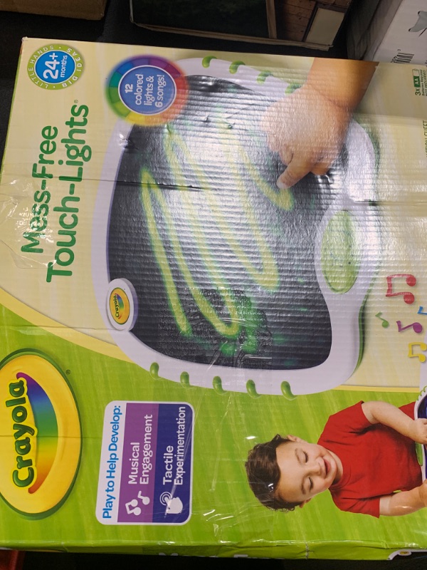 Photo 1 of Crayola Toddler Touch Lights, Musical Sensory Toys for Toddlers, Light Up Drawing Pad, Mess Free Painting, Travel Activity, Gift for Toddlers, 2+