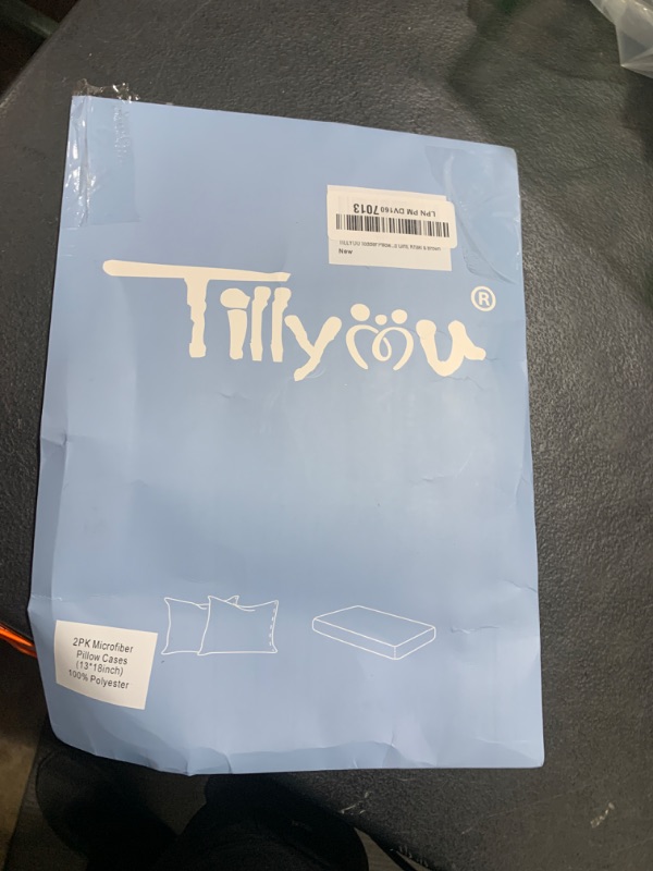 Photo 1 of TILLYOU Toddler Pillowcase 2 Pack with Envelope Closure,13" x 18" Silky Soft Microfiber Travel Kids Pillowcase for Boys and Girls, Khaki & Brown