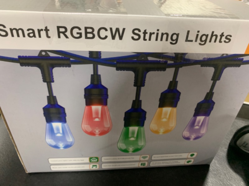 Photo 1 of XMCOSY+ Smart Outdoor String Lights, 98Ft Patio Lights Waterproof, App Control, Compatible with Alexa, RGBCWIC Color Changing LED String Light for Outside