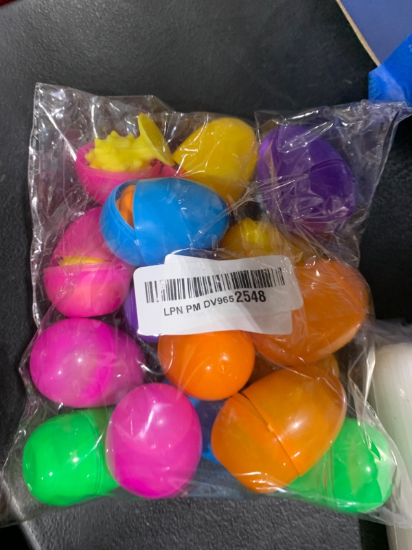 Photo 1 of Pinkiwine 16 Pack Plastic Prefilled Easter Eggs with Textured Suction Cup Sensory Toys Inside for Kids Boys Girls Toddlers Easter Basket Stuffers Gifts Fillers
