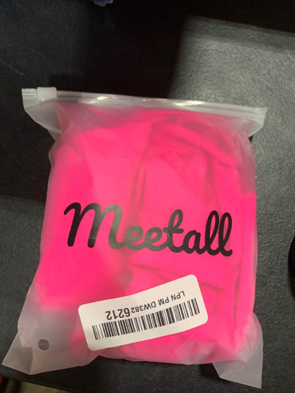 Photo 1 of Meetall Cheeky Bikini Sets for Women High Cut Leg Rise Triangle String Halter Top Swimsuits High Waisted Cute Bathing Suit Two Piece Sexy Hot Pink SIZE L