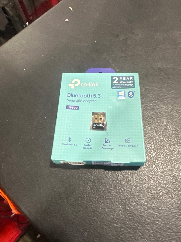 Photo 1 of TP-Link USB Bluetooth Adapter for PC, Bluetooth 5.0/5.3 Dongle Receiver, Plug and Play, Nano Design, EDR & BLE, Supports Windows 11/10/8.1/7 for Desktop, Laptop, PS5/PS4/Xbox Controller (UB500)