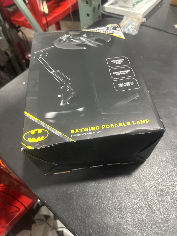 Photo 1 of Batman Officially Licensed DC Comics Posable Desk Light USB Powered Lamp with Adjustable Arm Sleek Black Design - Bedrooms, Offices, Gaming Room and Batcaves | Paladone