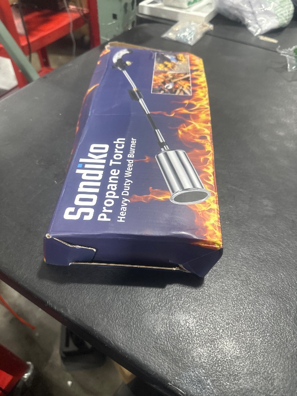 Photo 1 of Sondiko Propane Torch Weed Burner, High Output 1,200,000 BTU Weed Torch Flamethrower, 30" Detachable Long Arm Heavy Duty Blow Torch with Flame Control For Garden, Wood, Ice, Snow, Stumps, Melting