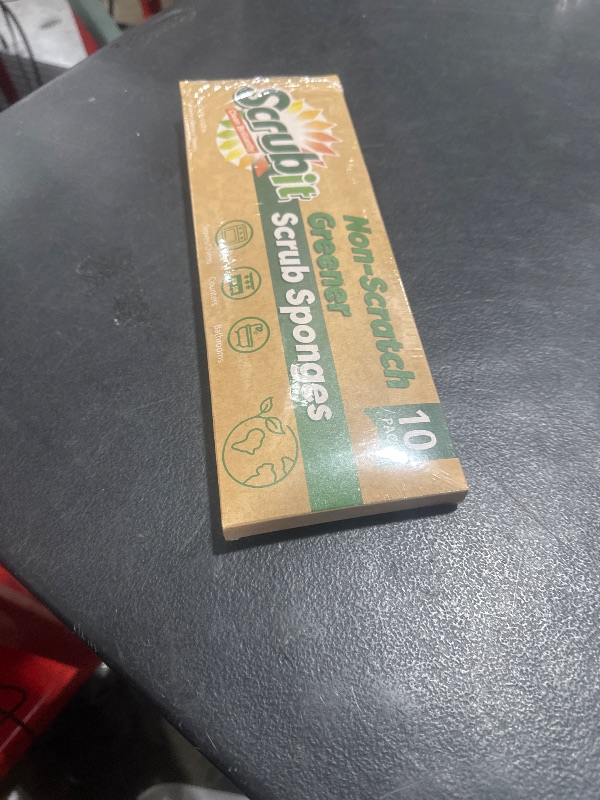 Photo 1 of SCRUBIT Natural Sponges - 10 Pack Biodegradable Compostable Cellulose and Coconut Natural Sponges for Dishes, Eco Friendly Non Toxic Kitchen Sponge
