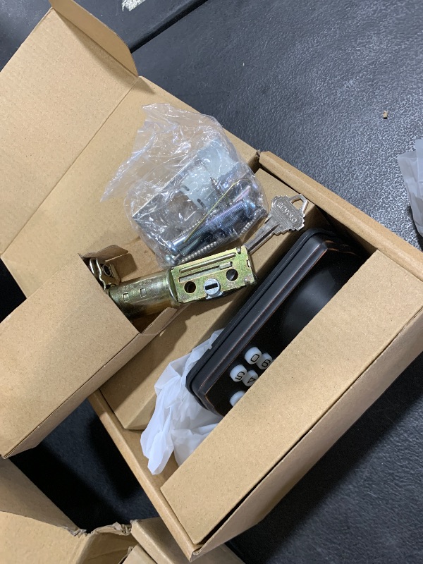 Photo 1 of Revolo RE001 Electronic Keypad Deadbolt, Keyless Entry Door Lock, Keyed Entry, Auto Lock, Smart Lock with Handle, Front Door Handle Sets, Anti-Peeking Password, Oil-Rubbed Bronze