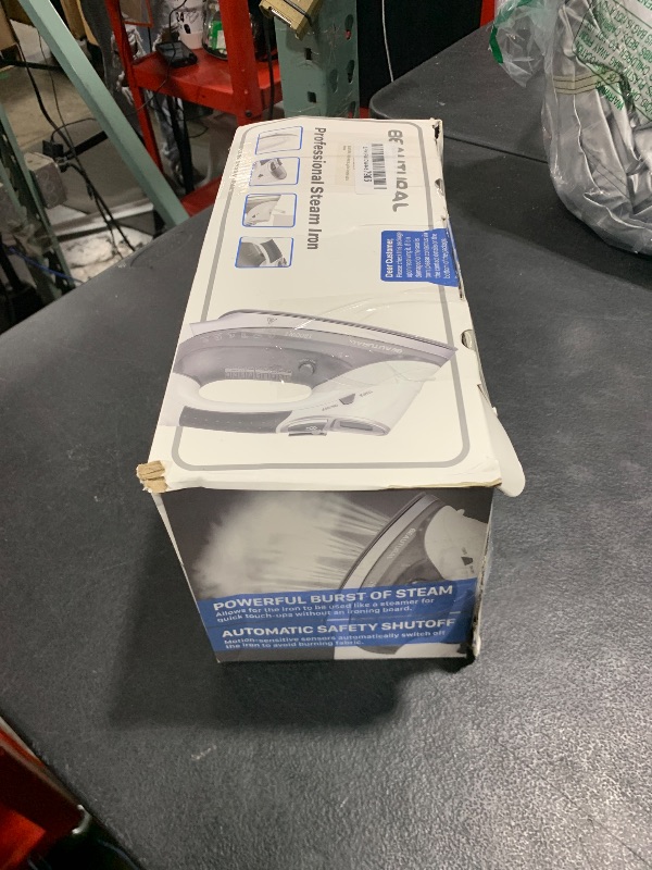 Photo 1 of BEAUTURAL 1800-Watt Steam Iron with Digital LCD Screen, Double-Layer and Ceramic Coated Soleplate, 3-Way Auto-Off, 9 Preset Temperature and Steam Settings for Variable Fabric Gray