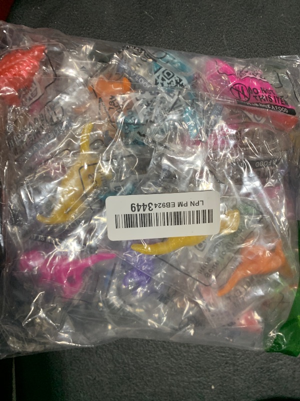 Photo 1 of UpBrands 48 Stretchy Dinosaurs Toys 2 1/2 Inches Bulk Set, 8 Glitter Colors, Kit for Birthday Party Favors for Kids, Goodie Bags, Easter Egg Basket Stuffers, Pinata Filler, Students Rewards