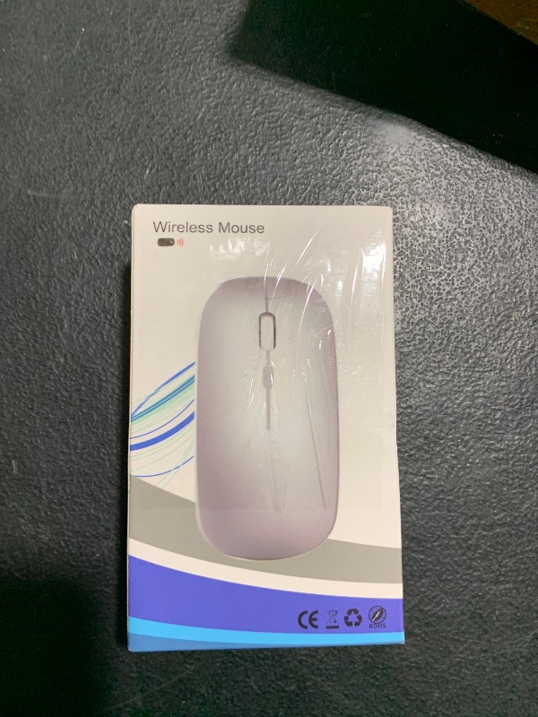 Photo 1 of WREANU Wireless Bluetooth Mouse Rechargeable Laptop Mice with LED Lights Silent Slim Use(BT5.2 and 2.4G Portable USB) Dual Mode Computer Mouse for Laptop/iPad/Tablet/Apple/Computer/Mac (Grey)