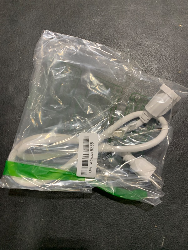 Photo 1 of FIRMERST 3 Ft Extension Cord 14 AWG Heavy Duty 1875W 15A 3 Prong White UL Listed
