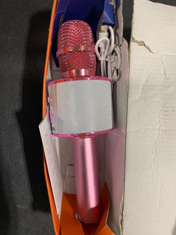 Photo 1 of BONAOK Kids Karaoke Microphone, Wireless Bluetooth Microphone for Singing, Gift for Kids, Adults, Girls, Boys, Christmas Kids Toys Gifts for Ages 3, 4, 5, 6, 7, 8+ Years Old (Light Pinkcolor)