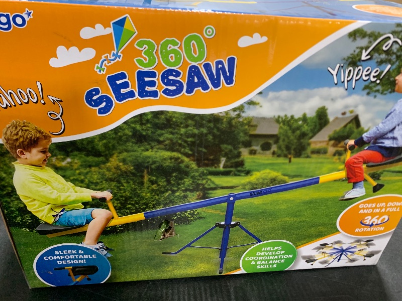 Photo 1 of stargo Swivel Teeter Totter Indoor for Toddlers Age 2-5, 360 Seesaw Frame Expands for Kids Outdoors for Ages 4 5 6 7 8 9 10, Outside Toys Playground Equipment