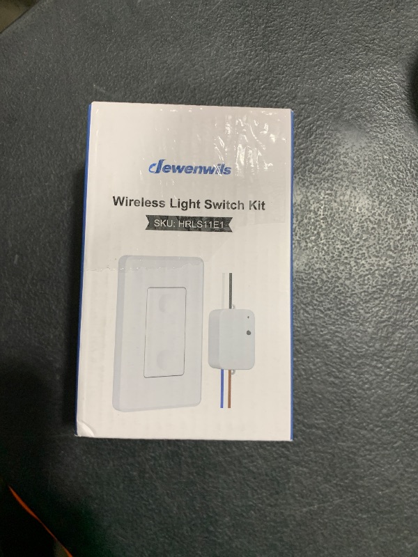 Photo 1 of DEWENWILS Wireless Light Switch and Receiver Kit, No in-Wall Wiring Required,Remote Control Wall Switch Lighting Fixture for Ceiling Lights, Fans, Lamps,100 Ft RF Range, Programmable