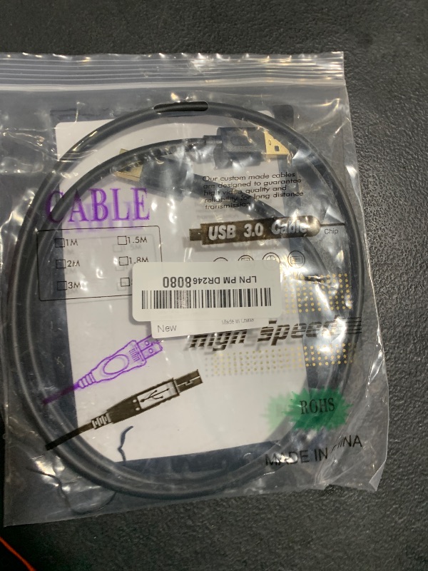 Photo 1 of Jelly Tang USB 3.0 Male to Male Cable 3Ft,USB to USB Cable with Gold-Plated Connector for Hard Drive Enclosures, DVD Player, Laptop Cooler (3Ft/1M)