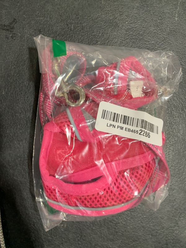 Photo 1 of YIMEIS Dog Harness and Leash Set, No Pull Soft Mesh Pet Harness, Reflective Adjustable Puppy Vest for Small Medium Large Dogs, Cats (Rose Red, Small (Pack of 1)