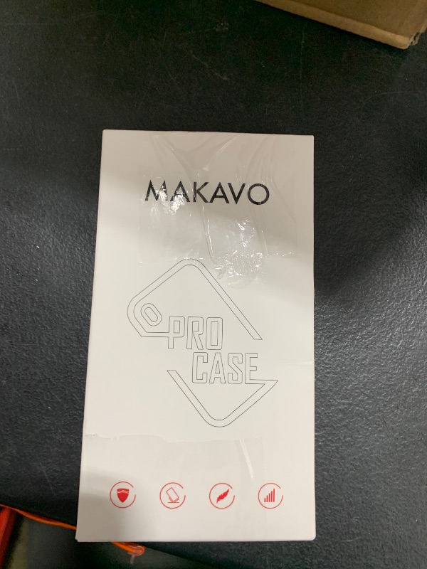 Photo 1 of MAKAVO Magnetic for iPhone 14 Pro Case, Compatible with MagSafe, Built-in Camera Lens Protector, Logo View, Military Grade Drop Proof Phone Case Cover, Black