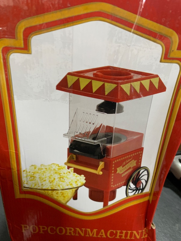 Photo 1 of VAlinks Hot Air Popcorn Machine, Popcorn Maker, 1200W Home Electric Popcorn Popper with Kernel Measuring Scoop, Healthy Oil-Free & BPA-Free for Home, Birthday Party, Movie Night or Christmas (Small)
