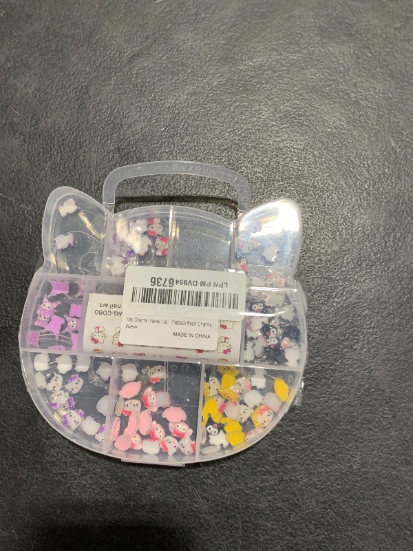 Photo 1 of 111 PCS Cute Kawaii Nail Art Stickers - Y2K Slime Charms, 3D & Flatback Resin Charms