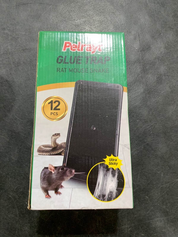 Photo 1 of Pelrayt Glue Mouse Traps Indoor for Home, Rat Trap-12 Pack, Large Heavy Duty Glue Traps for Safe Home Pest Control. Pre-Scented, Non-Toxic Sticky Boards for Mice, Rats & More. Easy to Use