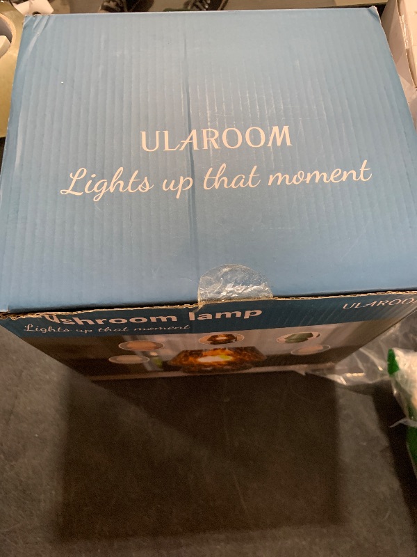 Photo 1 of ULAROOM USB Plug-in Free Mushroom Lamp Small Bedside Table Lamp with 3 Temperature LED Bulb,Free Dimming Nights Light for Bedroom/Living Room/Entryway/Corner Decor New Home Gift (Golden Amber)