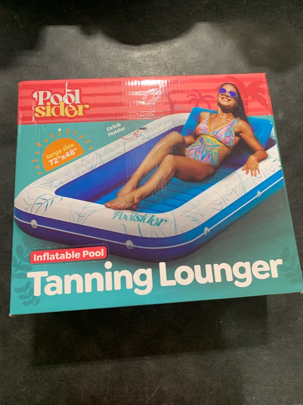 Photo 1 of Premium Inflatable Tanning Pool Lounger | Large Inflatable Tanning Bed for Adults | Multipurpose Pool Floats Adults | Inflatable Pool Float | Tanning Float
