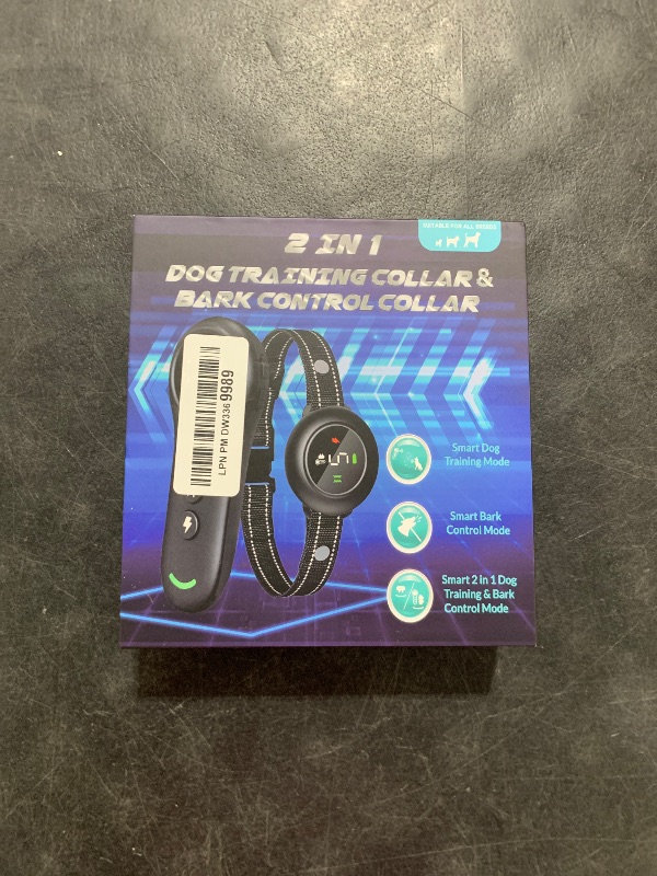 Photo 1 of XDX 2-in-1 Dog Shock Collar & Bark Collar – 3300FT Dog Training Collar with Remote, Automatic Anti-Barking, 5 Adjustable Sensitivity Levels, IP67 Waterproof E-Collar for Small Medium Large Dogs
