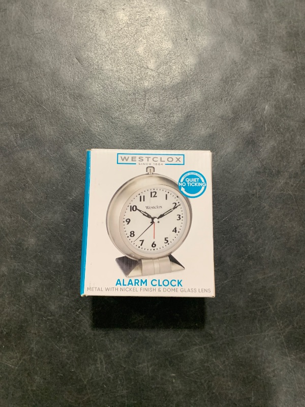 Photo 1 of Westclox Big Ben Classic Alarm Clock - Silver Metal Round Design, 6.3" x 4.7" Analog Display, Battery-Powered, Glass Lens, Large Numbers, Metal Bezel, Case & Stand, Real Bell Loud Alarm, Vintage Style