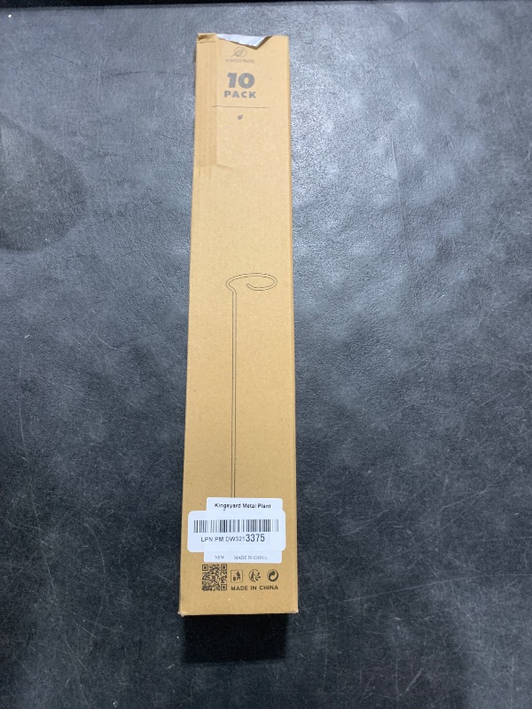 Photo 1 of Kingsyard 16 Inch Plant Support Stakes - 10 Pack, 4.5mm Thick All Metal Garden Plant Stakes for Outdoor Plants Single Stem Flowers Dahlia Lily Rose Peony Hydrangea Tomatoes Sunflower Gladiolus