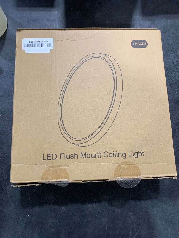 Photo 1 of Brightever 4Pack LED Flush Mount Ceiling Light Fixture, 12 Inch 24W, Super Slim 0.67 Inch, 3200LM, Dimmable & 2700K-6500K 5 Color Selectable LED Ceiling Lights for Bedroom