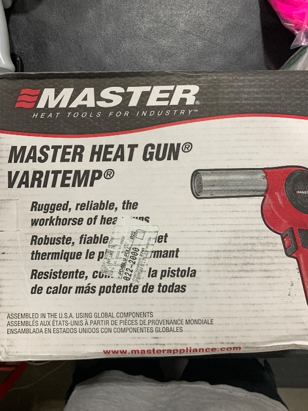 Photo 1 of Master Appliance HG-501D Industrial Heat Gun, Quick Change Plug-In Heating Element, 1200F, 120V, 1740W, 14.5 Amps, Assembled In USA