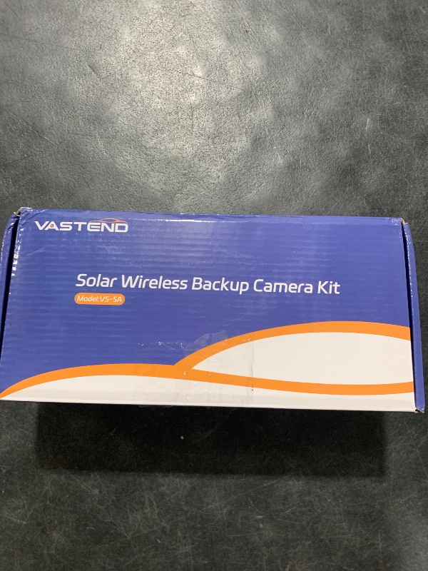 Photo 1 of Solar Wireless Backup Camera with 5" Monitor VASTEND Battery Powered RV Camera System 3 Mins DIY Installation Rear View Camera HD 1080P Reverse Camera for Car Van SUV (VS-5A)