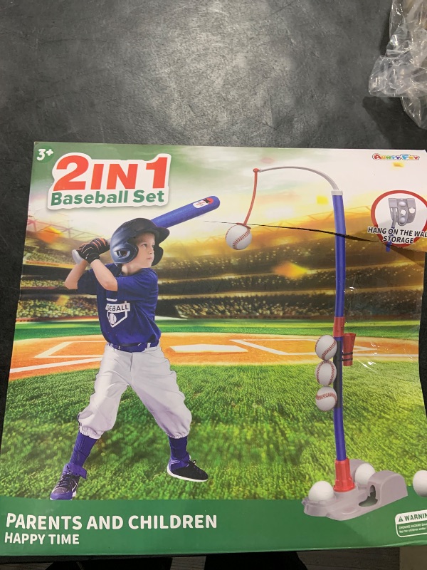 Photo 1 of AuntyFey Tball Set, Tee Ball Set, Kids Baseball Bat, Tball Set for Toddlers 3-5, Toddler Baseball Bat, T Ball Sets for Kids 3-5 Boy, Blue