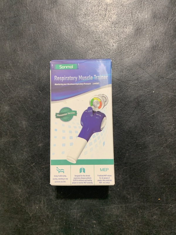 Photo 1 of Sonmol Breathing Trainer with Travle Case, Needle Manometer for MEP Test, Portable Lung Trainer with 5 Resistance Levels, Breathing Exercise Device for Lungs