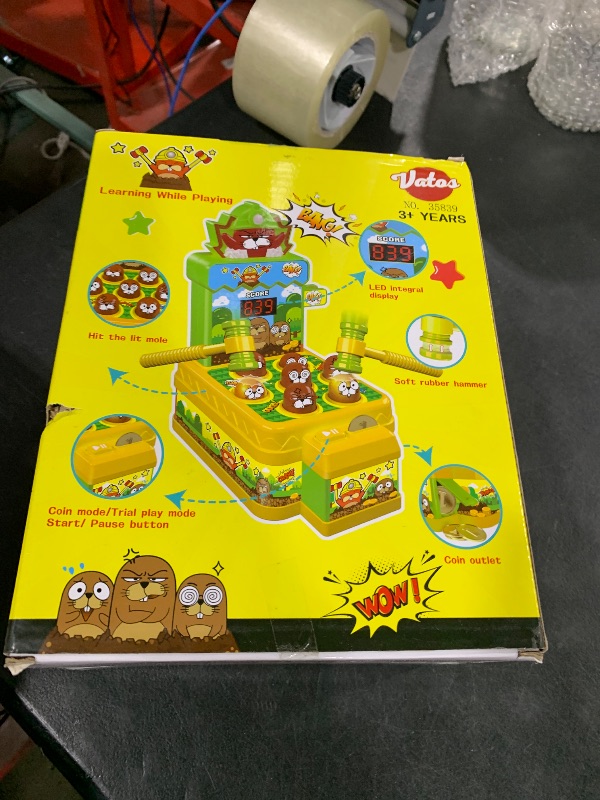 Photo 1 of VATOS Whack Game Mole, Mini Electronic Arcade Game with 2 Hammers, Pounding Toys Toddler Toys for 3 4 5 6 7 8 Years Old Boys Girls, Whack Game Mole, Developmental Interactive Toy