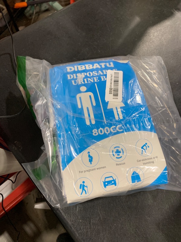 Photo 1 of DIBBATU Disposable Urine Bag,12 PCS 800ML for Travel, Emergency Portable Pee Bag and Vomit Bags, Unisex Urinal Bag as Toilet Bag Suitable for Camping, Traffic Jams Pregnant, Patient, Kids