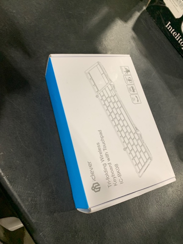 Photo 1 of iClever Foldable Keyboard, BK08 Bluetooth Keyboard with Sensitive Touchpad (Sync Up to 3 Devices), Tri-Folding Pocket-Sized for Windows Mac Android iOS