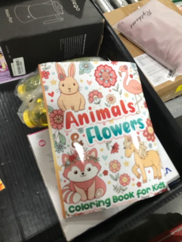 Photo 1 of Coloring Book for Kids: Animals and Flowers for Girls Ages 6-12