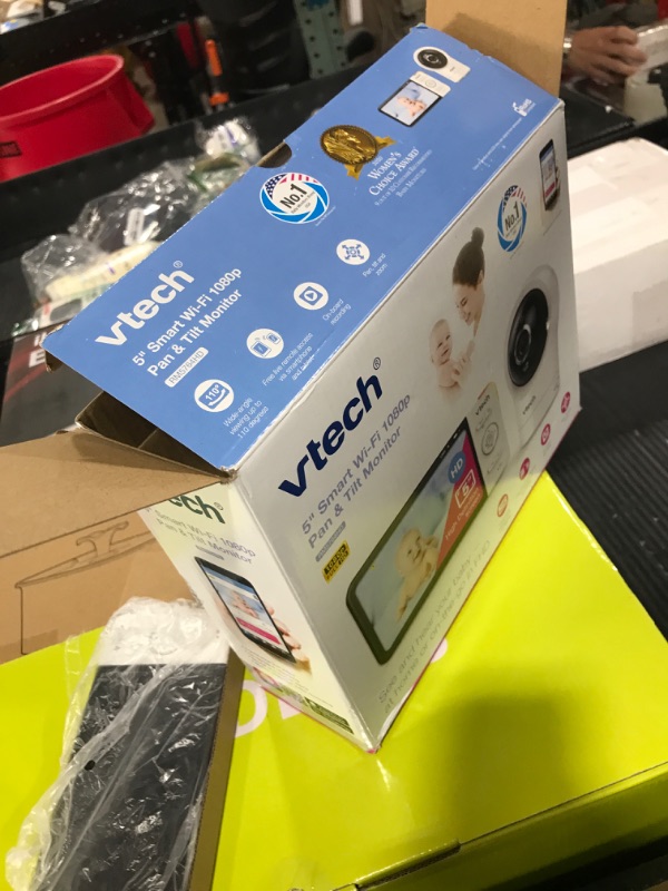Photo 1 of VTech RM5764HD 1080p Smart WiFi Remote Access Baby Monitor, 360° Pan & Tilt, 5" 720p HD Display, HD Night Vision, Soothing Sounds, 2-Way Talk, Temperature Sensor, Motion Detection, iOS & Android