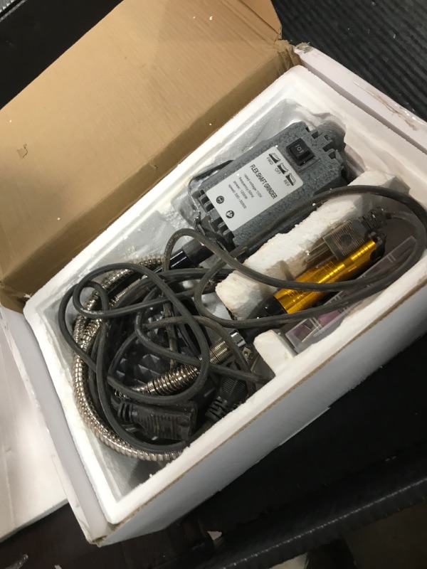Photo 1 of VOTOER 1200W Flex Shaft Grinder Rotary Tool Electric Hanging Carver, Forward and Reverse Rotation, Metalworking Jewelry Repair Kit, Foot Pedal Control, Metal Flexible Shaft, with Spare Inner Shaft