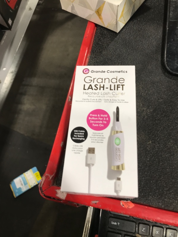 Photo 1 of Grande Cosmetics LASH-LIFT Heated Lash Curler, Rechargeable and Travel Friendly, 2 Heat Settings, White