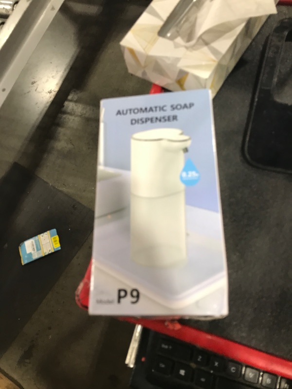 Photo 1 of Automatic Soap Dispenser - Touchless Foaming Kids Hand Soap Bottle - Rechargeable Hands Free Pump for Bathroom or Kitchen with Wall Mount Hook